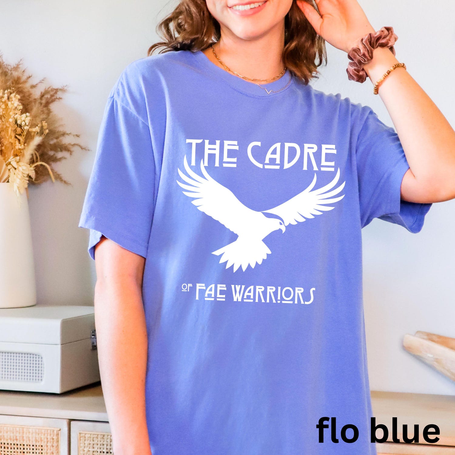 (TOG) -  Cadre of Fae Warriors Throne of Glass 2-sided Comfort Color T-shirt, Rowan Gavriel Fenrys Connall Lorcan & Vaughn from Sarah J Maas epic