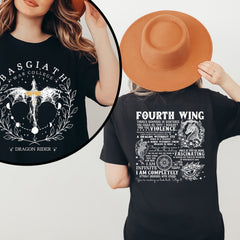 Fourth Wing -  Fourth Wing Sweatshirt, Dragon Rider Sweatshirt, Basgiath War College Shirt, The Empyrean Series,Violet Sorrengail Fantasy Book