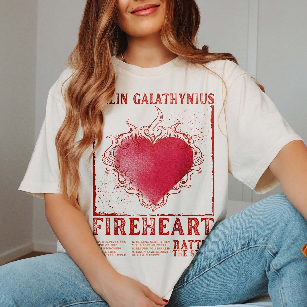 (TOG) -  Fireheart Shirt, Aelin Galathynius Shirt, Throne Of Glass Tee, Terrasen Shirt, The Thirteen, Book Lover T-Shirt, SJM Comfort Colors� Gift