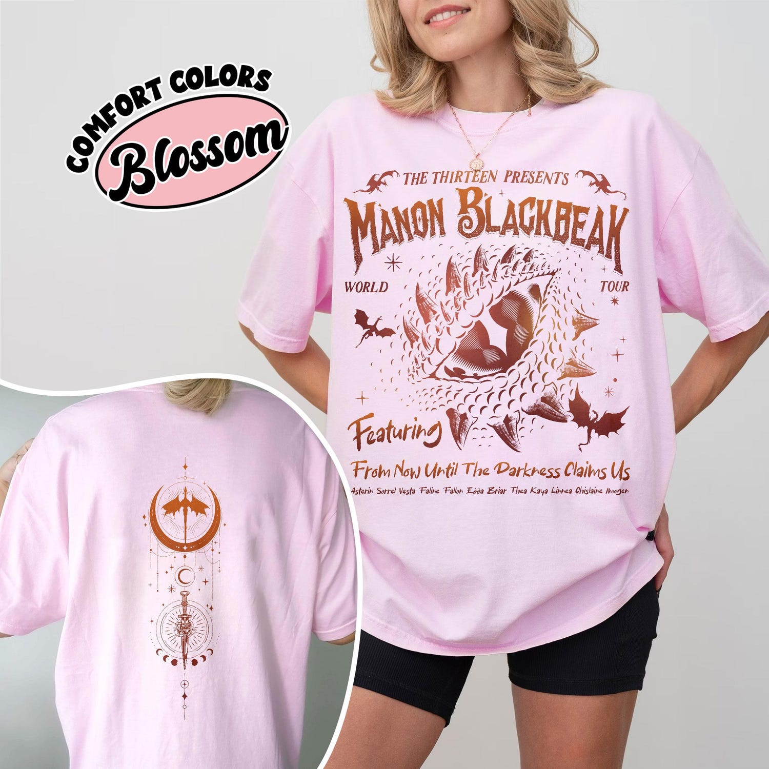 (TOG) -  Manon Blackbeak Throne of Glass Comfort Colors Shirt, The Thirteen Shirts, From Now Until The Darkness Claims Us Tee, ACOTAR Crescent City