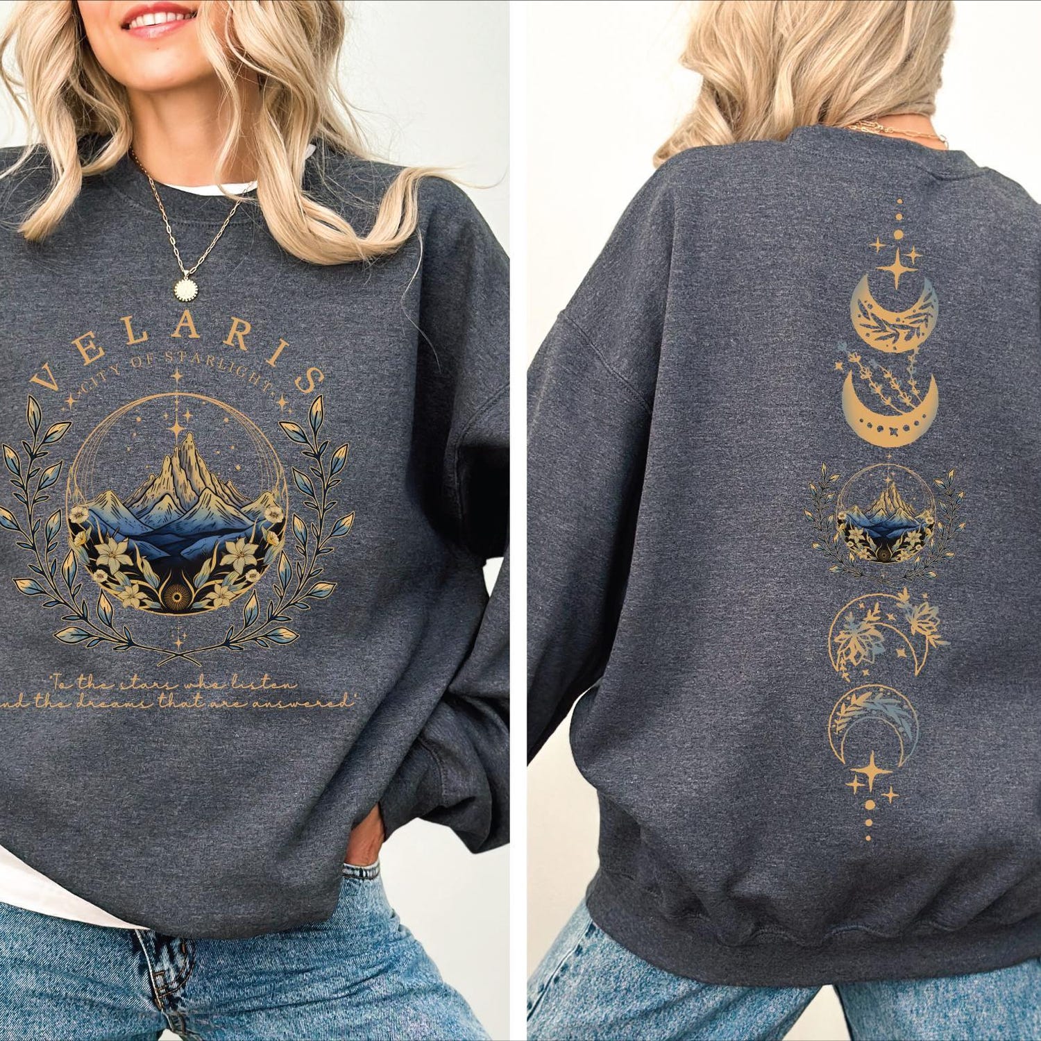 ACOTAR -  Velaris City Of Starlight Sweatshirt, Tog,  The Night Court, SJM Merch Sweater, Acotar Velaris Sweatshirt Court of Dreams Velaris Bookish BP