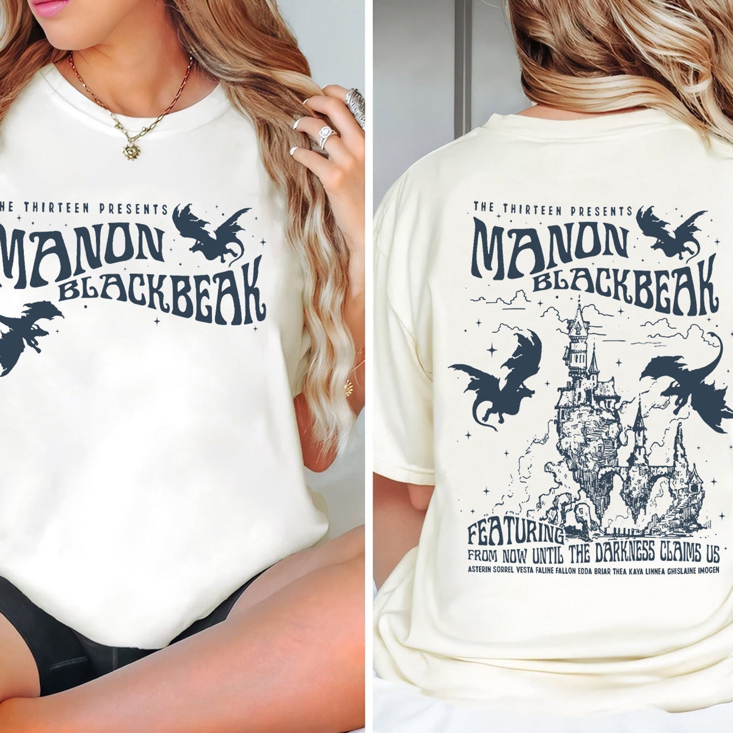 (TOG) -  Manon Blackbeak Throne of Glass Double-Sided Sweatshirt, Sarah J Maas Merch, Rowan Whitethorn, ACOTAR Crescent City Rhysand,Book Quote Shirt