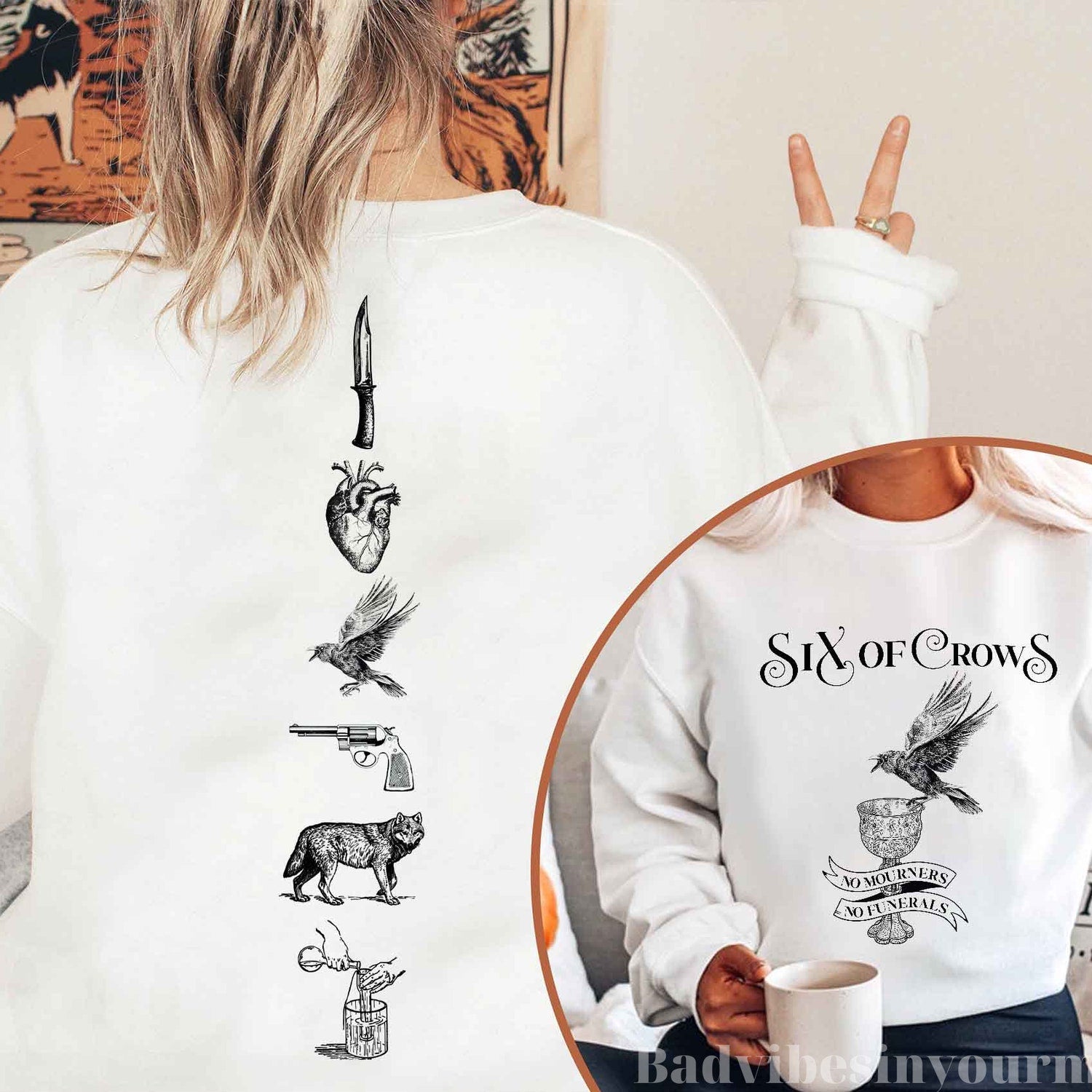 (SOC) -  Six Of Crows, No mourners No funerals Sweatshirt Hoodie Shirt, Bookish Shirt, Book Lover Sweatshirt, Librarian Shirt, Gift For Book Lover