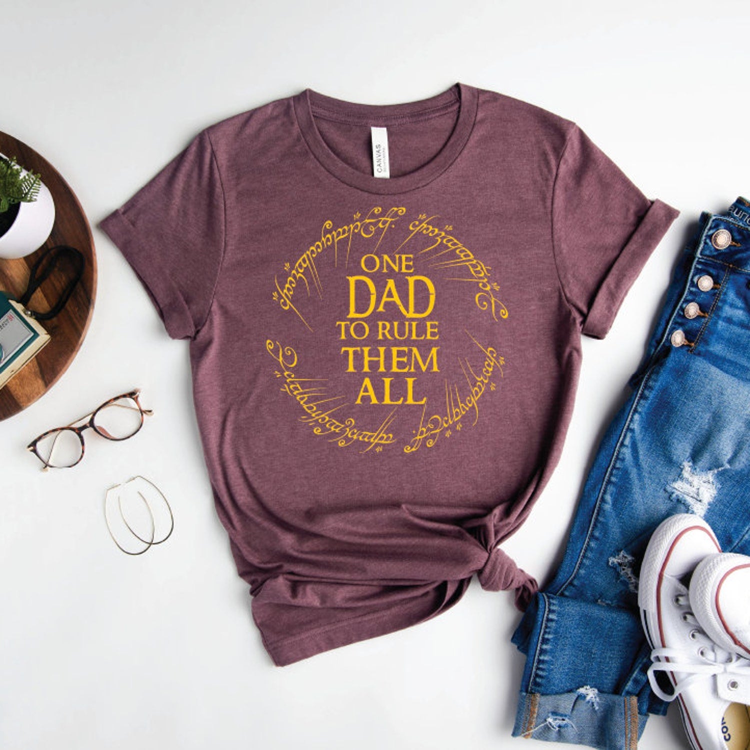 LOTR -  One Dad to rule them all T-Shirt, Lord of the Rings Shirt, Lotr Tee, Ring Shirts, The Fellowship T-Shirt, Tolkien, LOTR gifts, Unisex