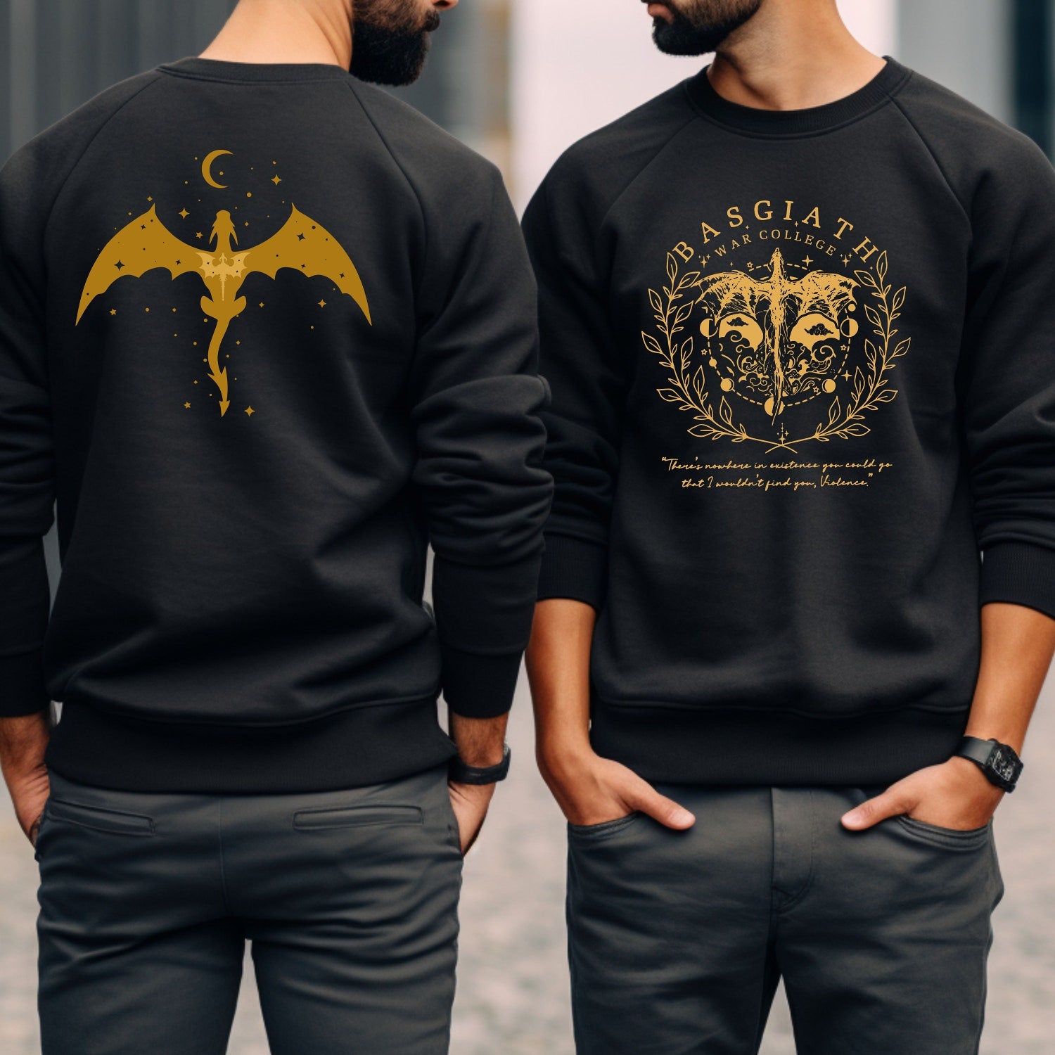 Fourth Wing -  Basgiath War College Double-side Sweatshirt, Fourth Wing Shirt, Dragon Rider, Rebecca Yoros, Fourth Wing, Violet Sorrengail, Bookish T-Shirt