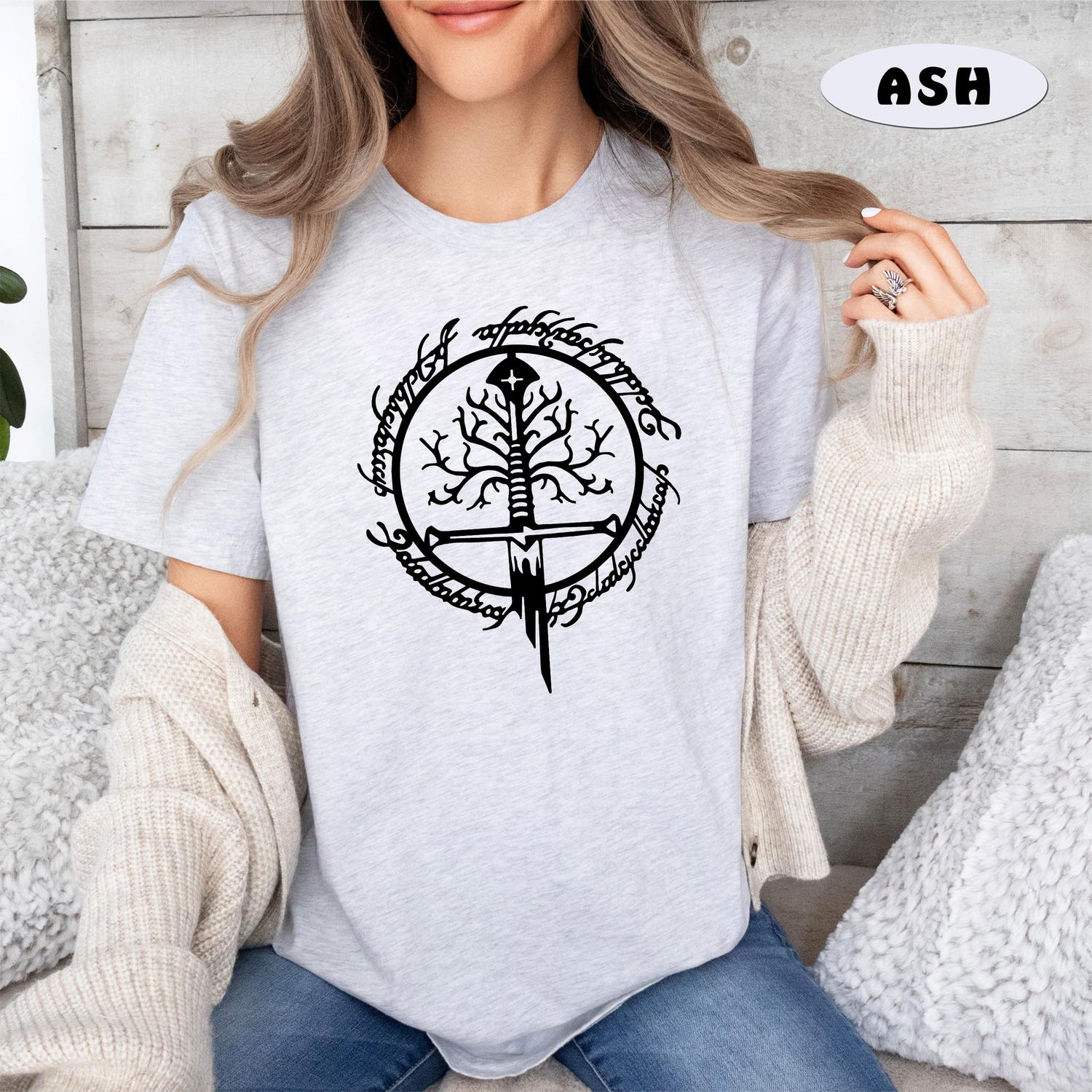 LOTR -  Tolkien T-Shirt, Narsil Broken Blade Tee, LOTR Unisex Shirt, Lord of the Rings, LOTR FAN Nerdy Gift, Gifts for Book Lovers,Elven Tree Shirt