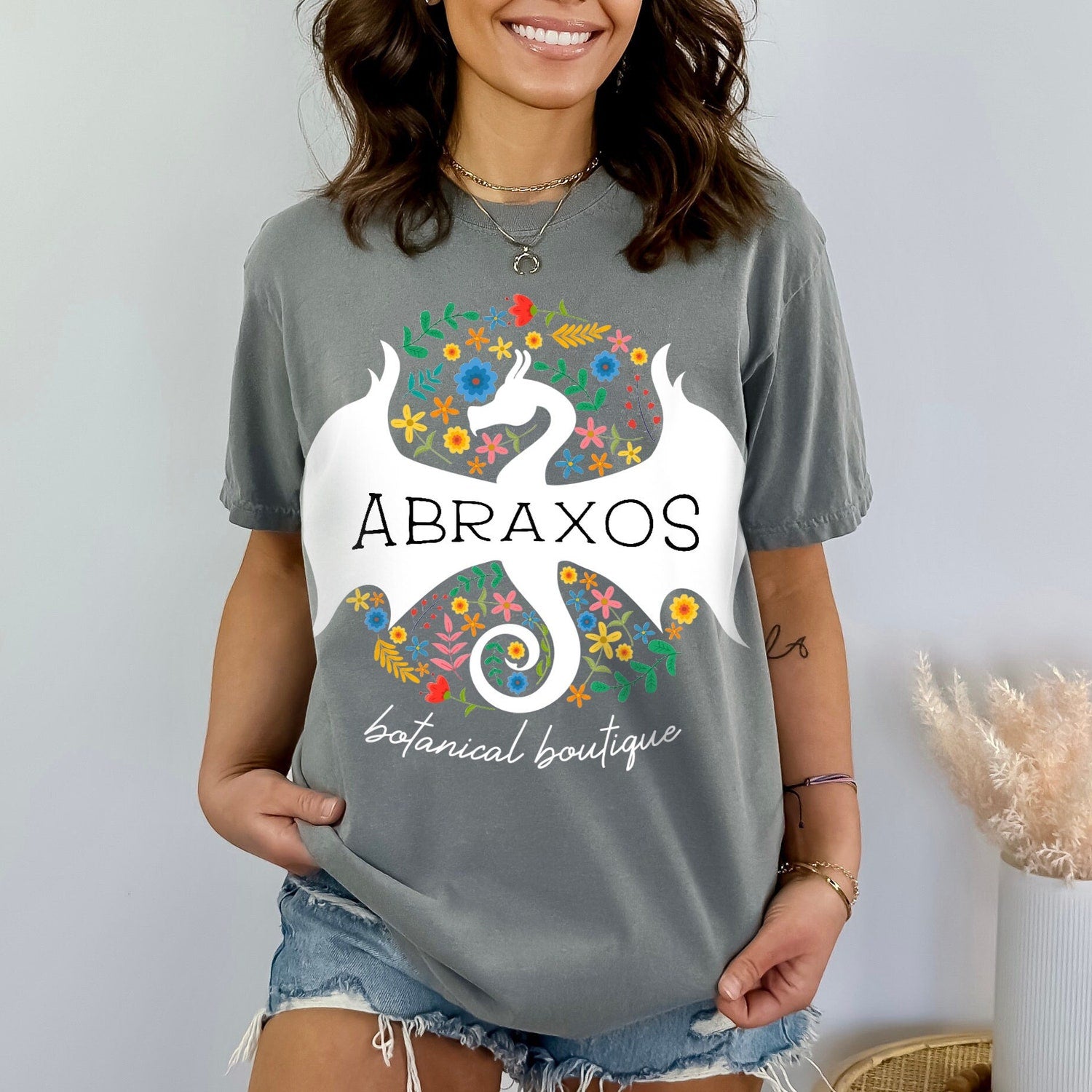 ACOTAR -  Abraxos Botanical Boutique Shirt, Velaris Shirt, Rhysand Shirt, Crescent City T shirt, Sarah J Maas Shirt, Comfort Colors� SJM, ACOTAR Shirt