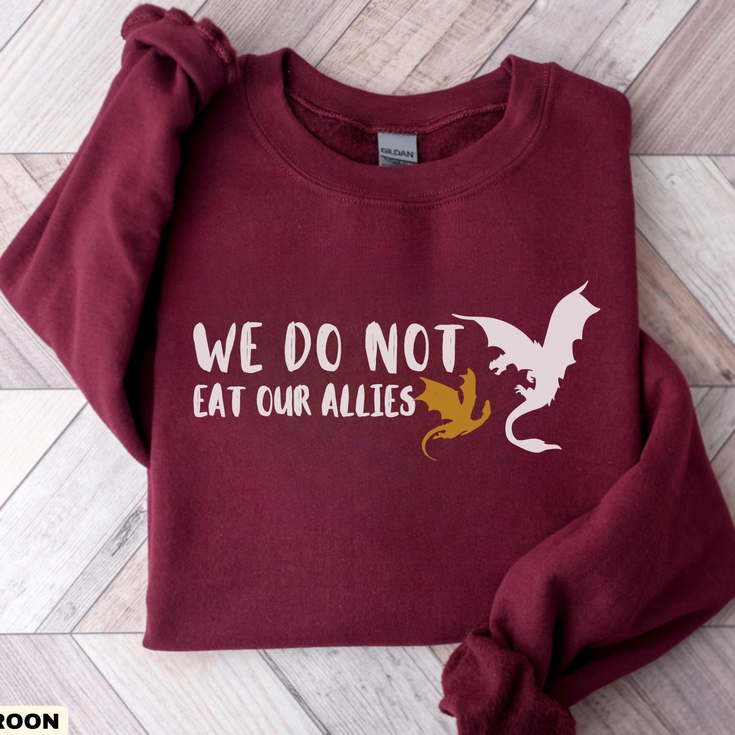 Fourth Wing -  The Fourth Wing Sweatshirt | Comfort Colors | We Do Not Eat Our Allies | Tairn & Andarna, Dragon Lover Shirt, Basgiath War College, Bookish