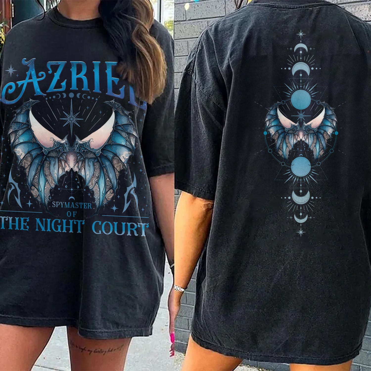 ACOTAR -  Azriel Comfort Color T-Shirt | Spymaster Of The Night Court T-Shirt | Bat Boys T-Shirt | Acotar T-Shirt | Court Crescent City