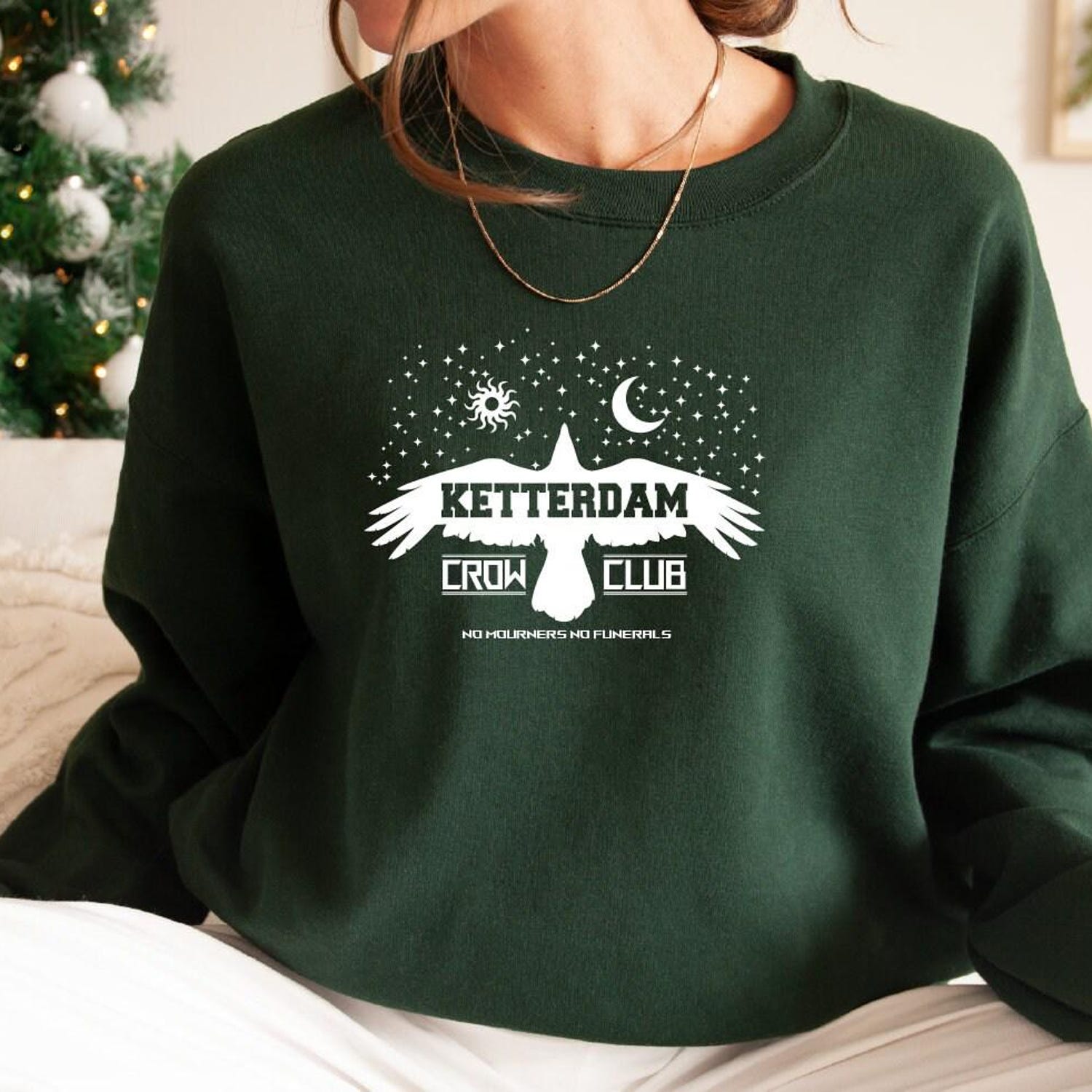 (SOC) -  Ketterdam Crow Club Sweatshirt, Ketterdam Sweater, Six Of Crows Hoodie, No Mourners No Funeral Outfit, Ketterdam Crow Club, PNR079