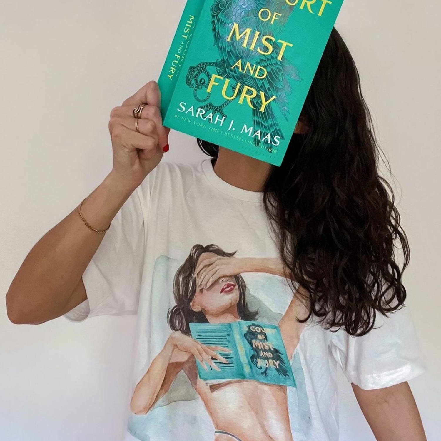 ACOTAR -  A Court of Mist and Fury book t-shirt | 100% cotton bookish t-shirt | printed from unique hand painted watercolor artwork by Olga Cree