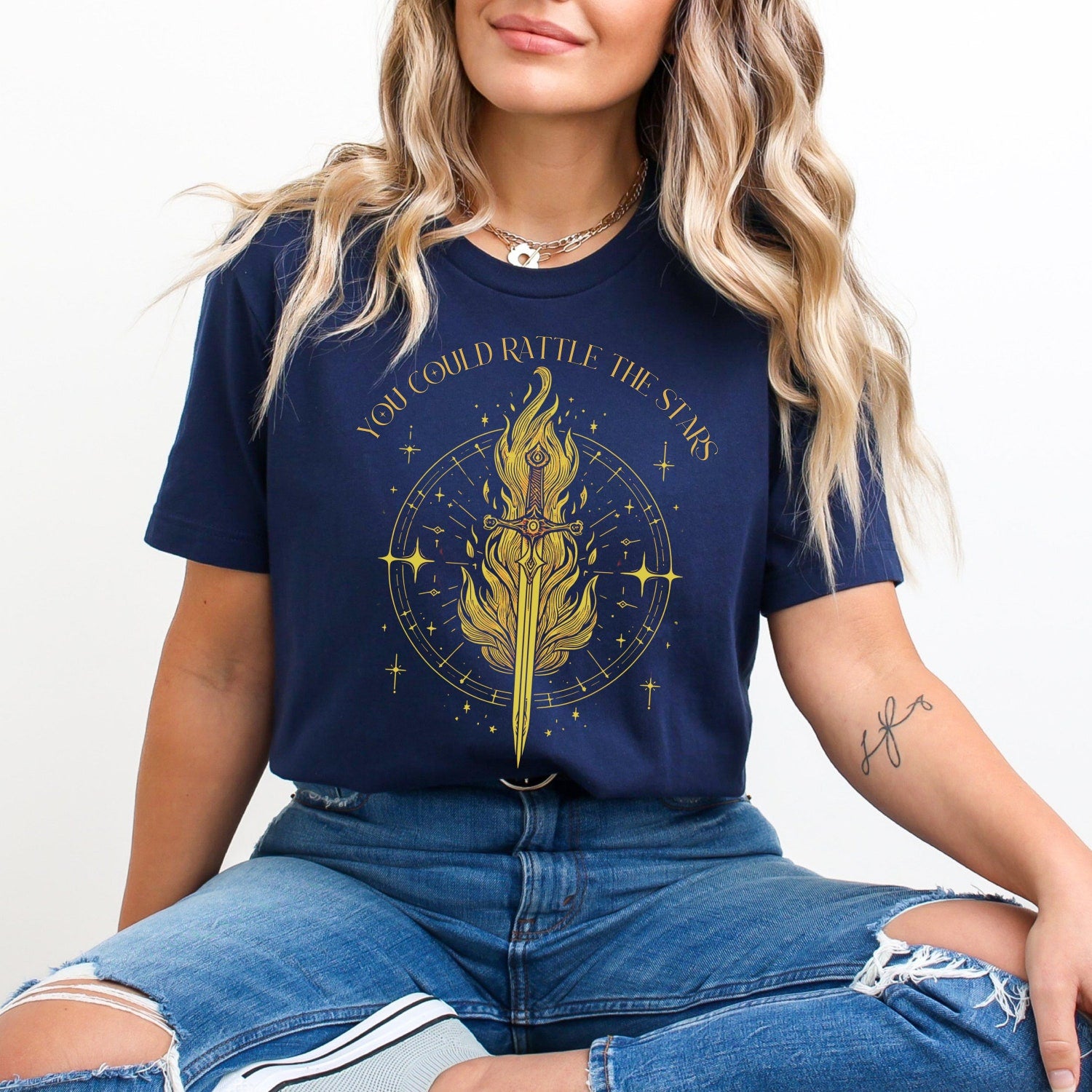 (TOG) -  Kingsflame Shirt, You Could Rattle the Stars, Fantasy Tee for Fans of Rowan, Manon, and Aelin, TOG Ideal Gift