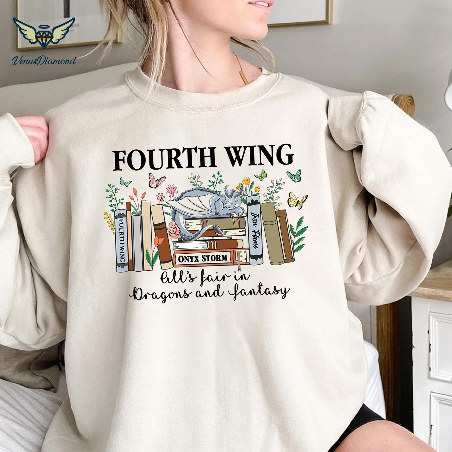 Fourth Wing -  Fourth Wing All's Fair In Dragons and Fantasy Shirt , Fourth Wing Shirt, Fourth Wing Merch Riorson, Onyx Storm Tee, Bookish Gift, Book Lover