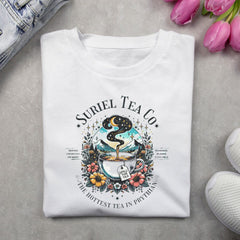 ACOTAR -  Suriel Tea Co Shirt, Velaris ACOTAR Tee, A Court of Thorns and Roses Merch, SJM-Inspired Bookish Gift, Fantasy Lover T-Shirt