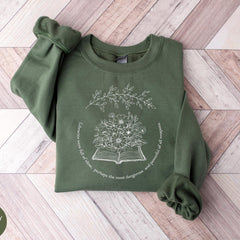 (TOG) -  Throne Of Glass Sweatshirt, Sarah J Mass Shirt, Book Lover Shirt, Quote Shirt, Libraries Were Full Of Ideas Shirt, Floral Book Shirt, Reader