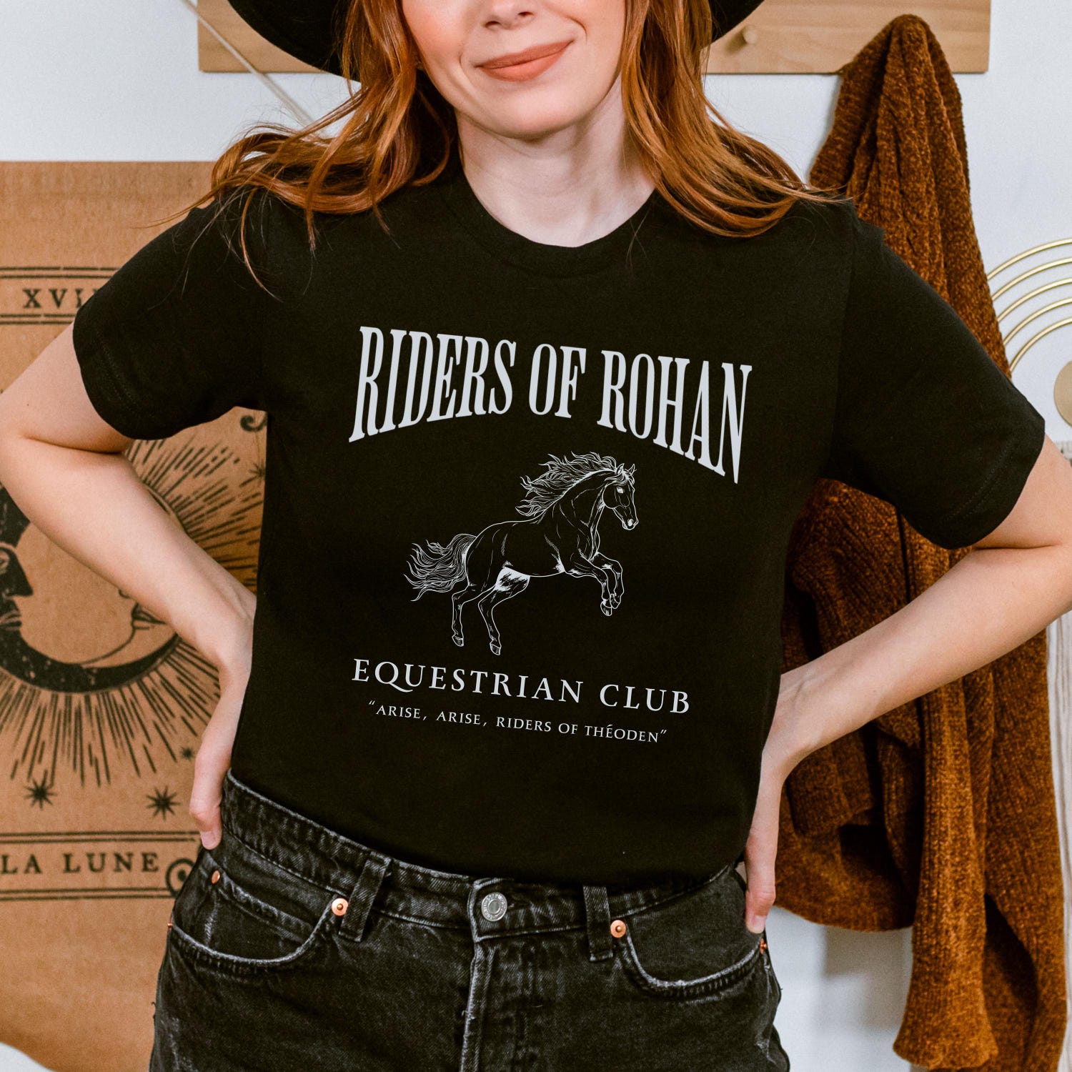 LOTR -  Riders of Rohan shirt, Ringer Fantasy tshirt, Book Fandom Merch, Light Academia, Dark Academia, Booknerd, Bookish Gift for Bookworm