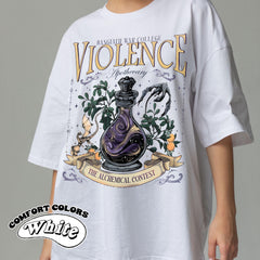 Fourth Wing -  Violence Apothecary Comfort Color T-Shirt, Basgiath War College, Fourth Wing, Violet Sorrengail Dragon Rider Xaden Riorson Fantasy Lover