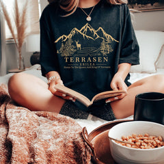 (TOG) -  Comfort Colors� SJM- Terrasen t-shirt, Throne of Glass T-shirt, Throne Of Glass Aelin Galathynius Shirt, Book Lover,  gifts for book lover