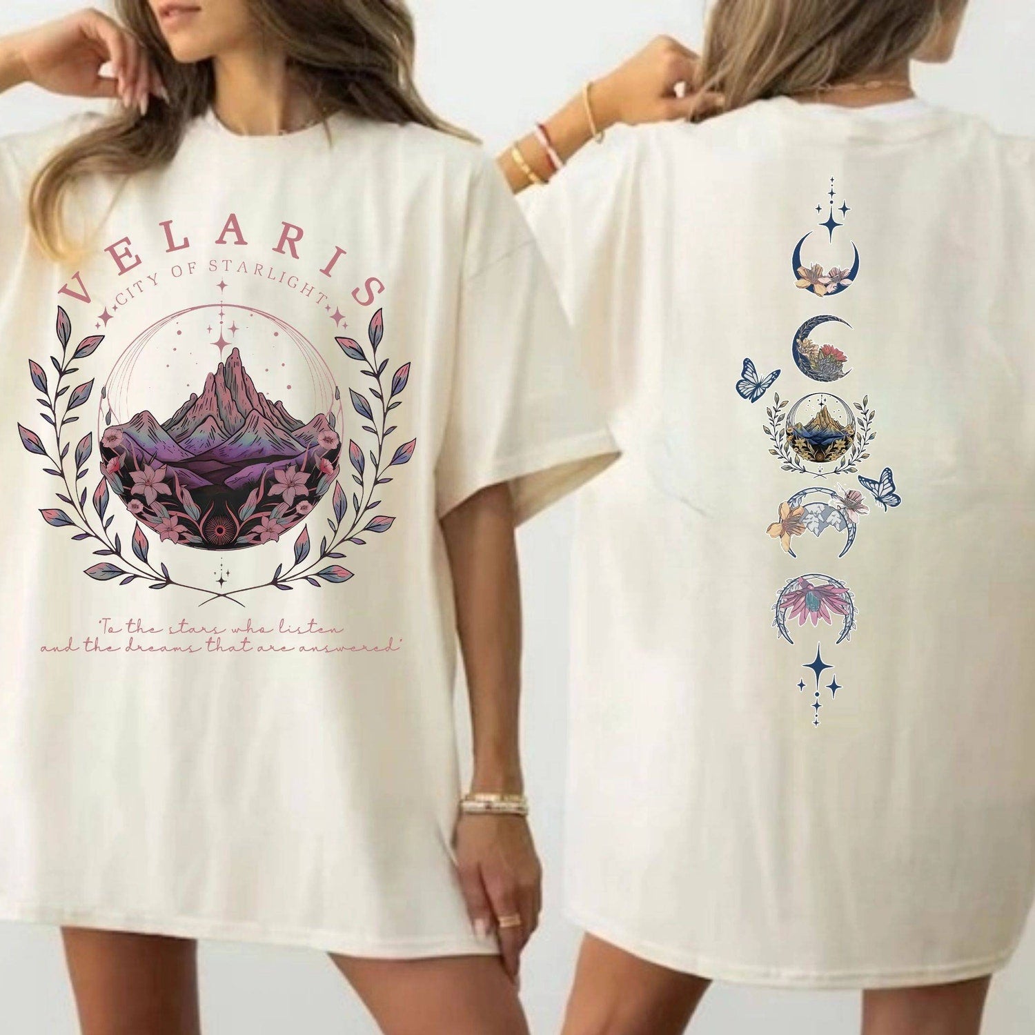 ACOTAR -  Velaris City Of Starlight Two-Sided Shirt, The Night Court, SJM Merch Shirt,  Acotar Velaris TShirt, Court of Dreams, Velaris Bookish, LT171