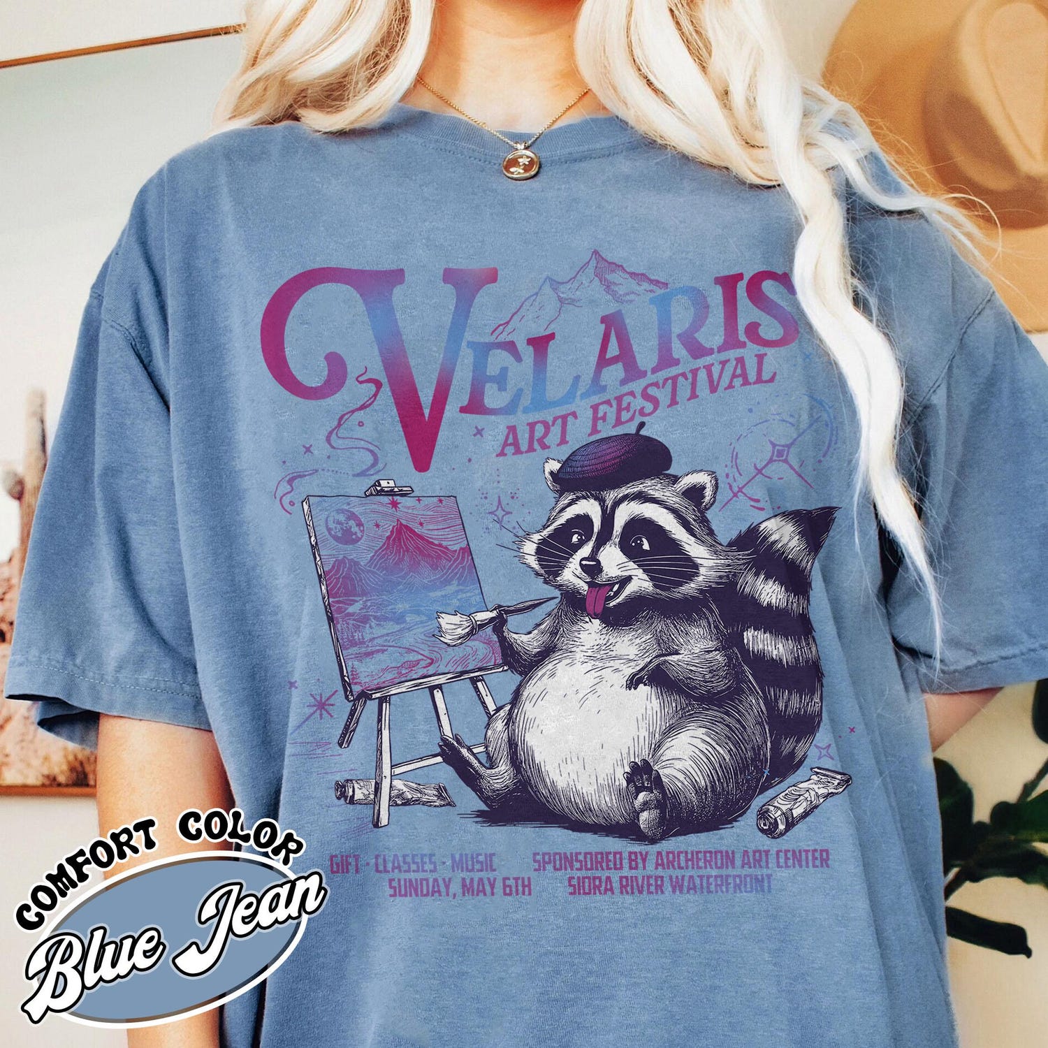 ACOTAR -  Velaris Art Festival Shirt,Velaris Acotar Shirt,Night Court,Feyre Archeron,Nesta,Rhysand,Raccoon Drawing Shirt,Bookish Shirt,Velaris Shirt