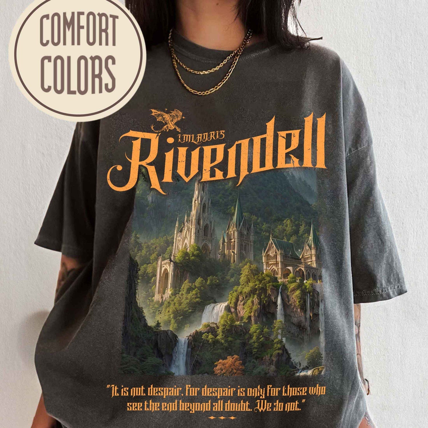 LOTR -  Rivendell Comfort Colors Shirt, The Fellowship Shirt, The Shire Distressed, The Hobbits