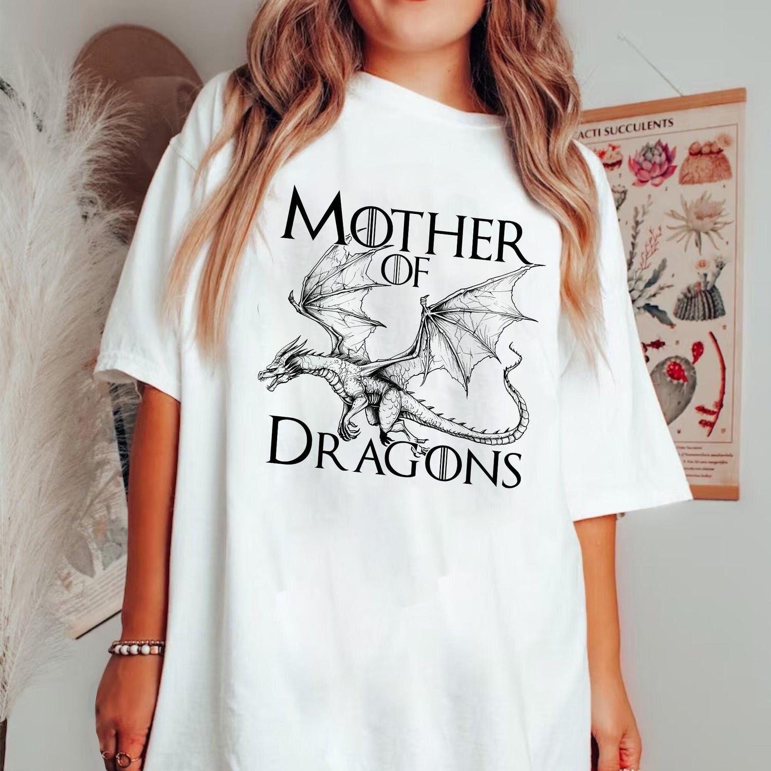 (SOC) -  Mother of Dragons Comfort Colors Shirt, Fantasy Dragon Bookish Shirt, Book Lover Shirt for Mom, Funny Mom Shirt, Fantasy Book Lover Shirt