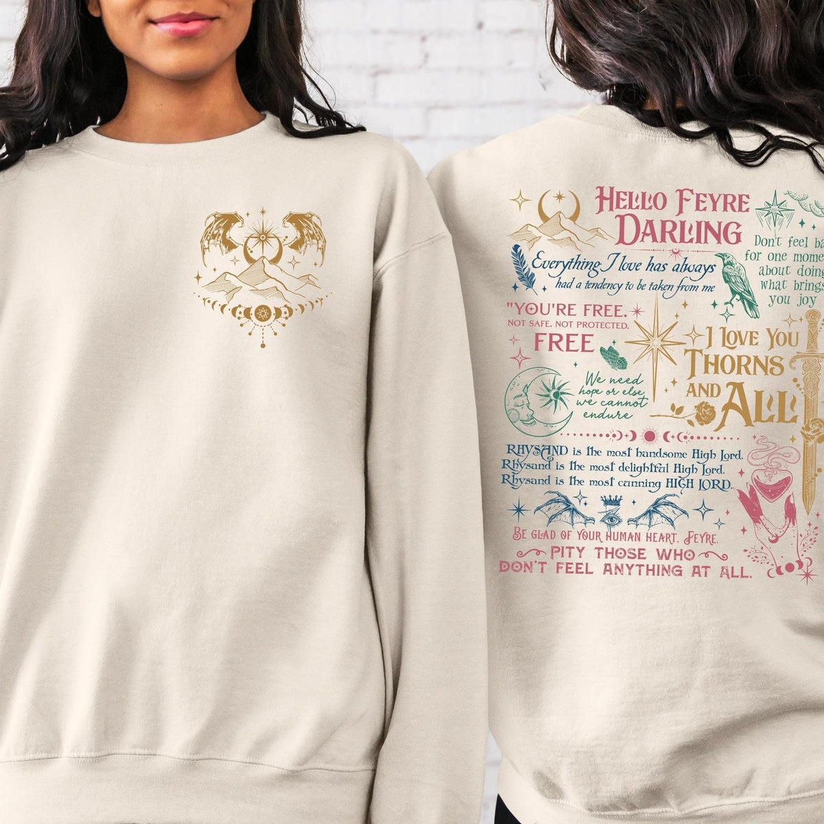 ACOTAR -  Hello Feyre Darling Sweatshirt, Acotar Fan Sweatshirt, Fantasy Reader Hoodie, Velaris City Of Starlight Sweatshirt, Bookish Hoodie,Book Gift