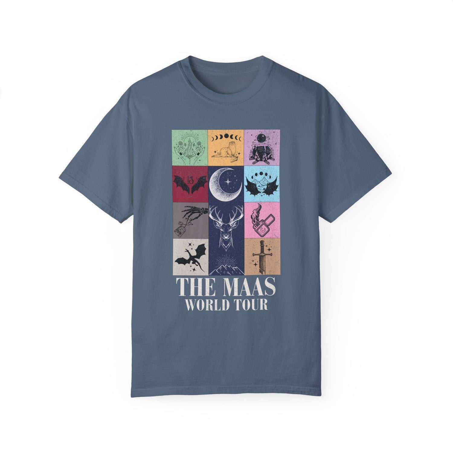 (TOG) -  Sarah J. Maas World Tour Comfort Colors tee, Licensed SJM merch, Throne of Glass TOG shirt, ACOTAR merch Crescent City Fan Apparel Maas Tour