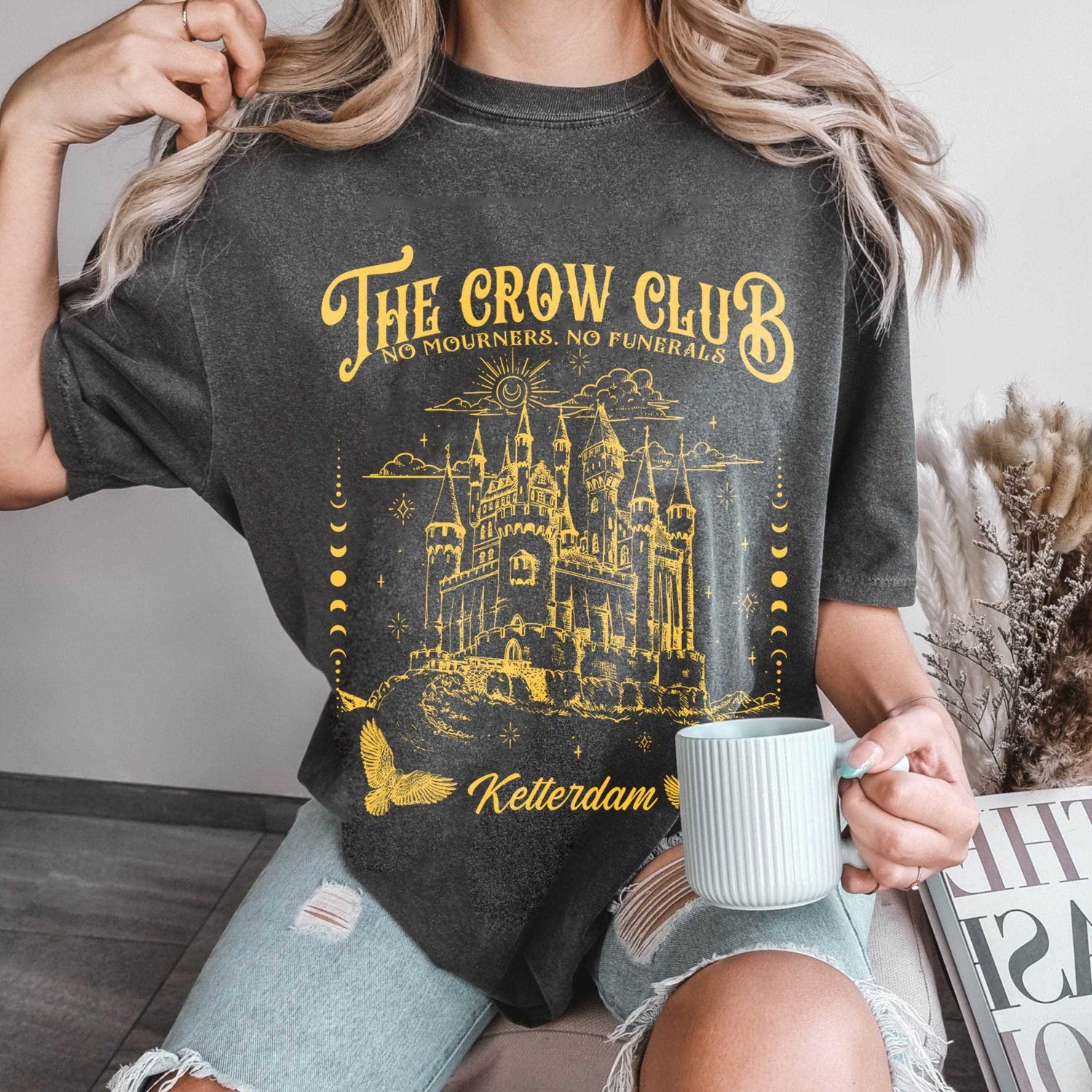 (SOC) -  Six of Crows Comfort Color shirt, shadow and bone, kaz brekker, ketterdam crow club, the crow club shirt