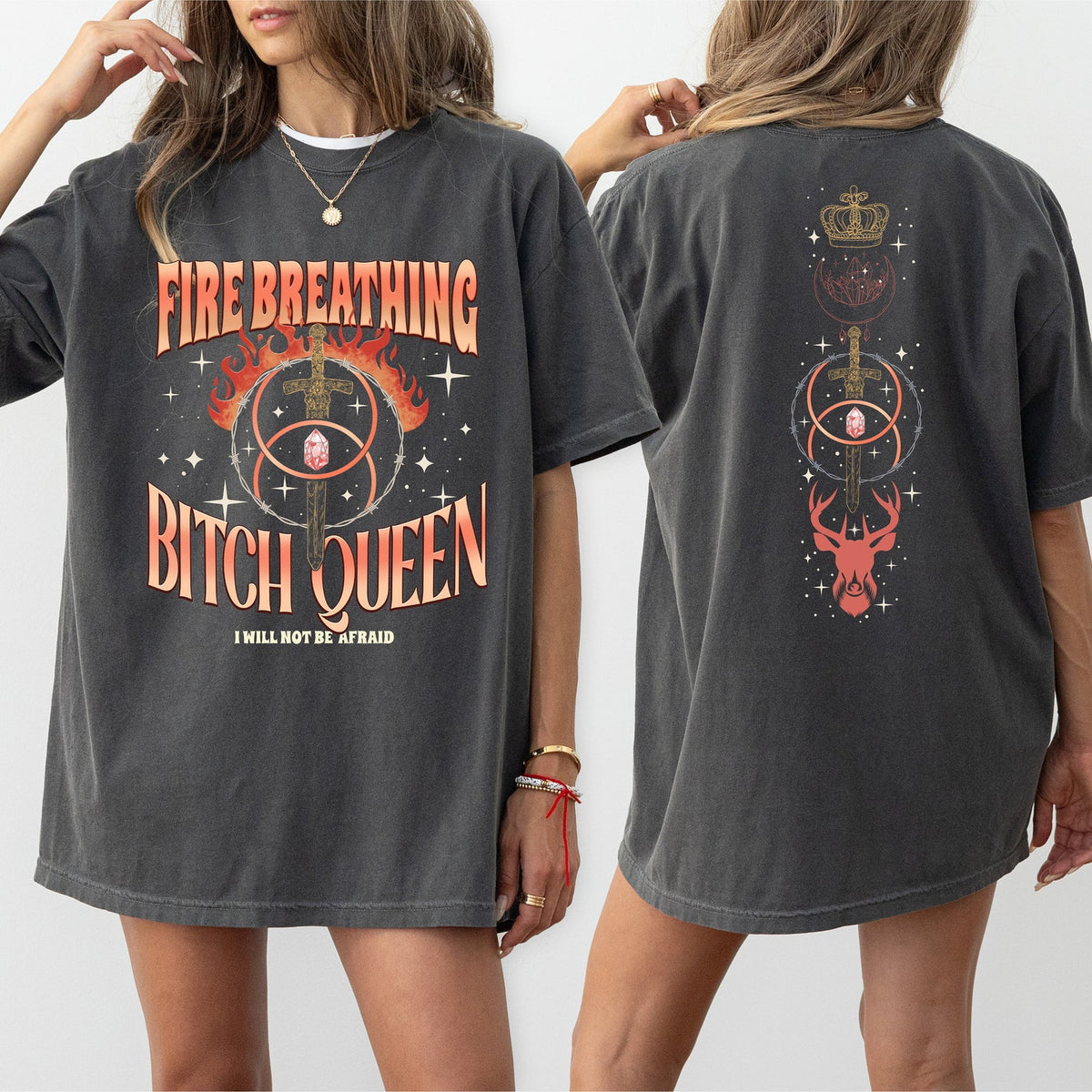 (TOG) -  Throne of Glass Fire Breathing Bitch Queen Shirt, Merch SJM T-shirt, Kingsflame The Thirteen, Book Lover Tog Gift, Throne Of Glass Fan Gift