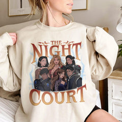 ACOTAR -  The Night Court FanArt Sweatshirt, The Inner Circle ACOTAR Band T Shirt, City Of Starlight, SJM Inspired Bootleg, Bookish Merch