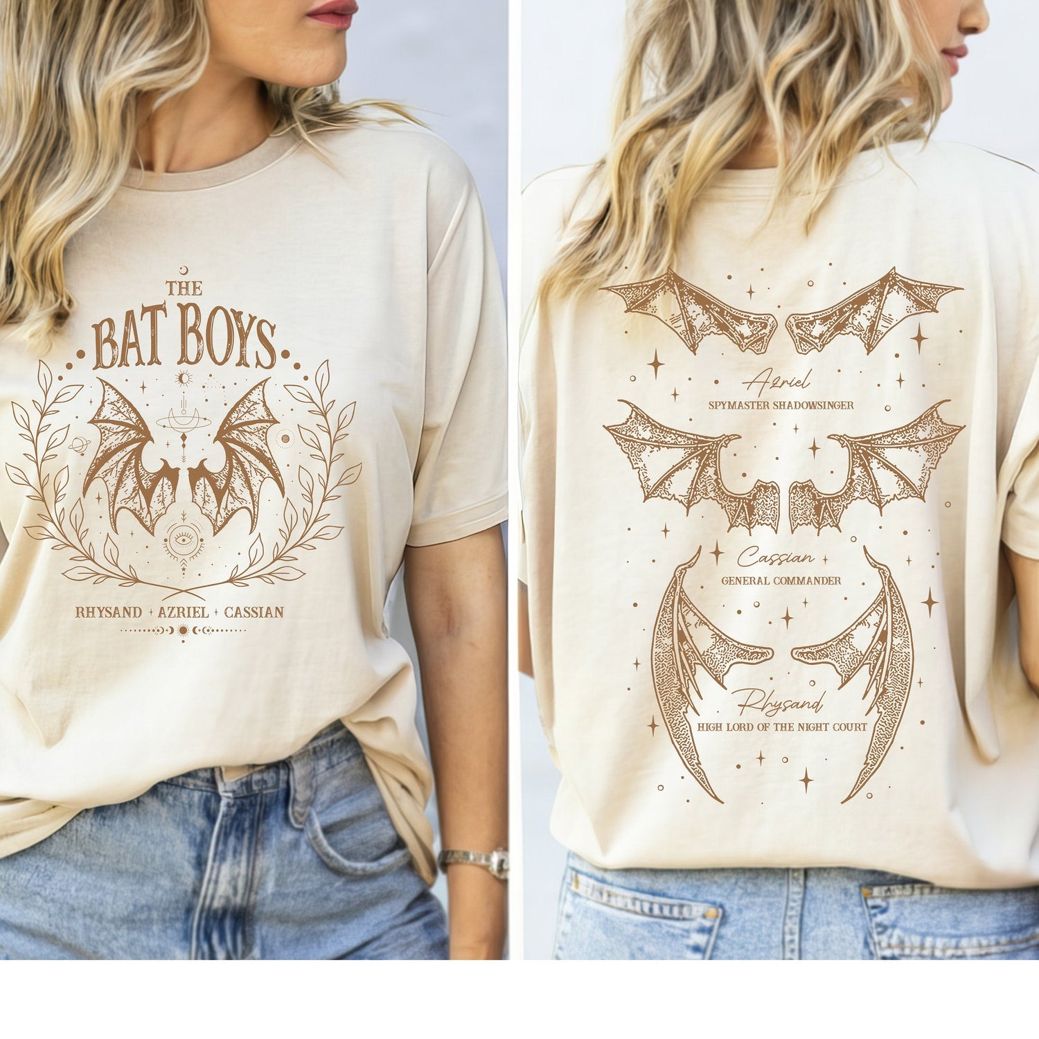 ACOTAR -  The Bat Boys Shirt, Comfort Colors Acotar Merch Shirt, Bat Boys Wings Tee, Book Lovers Gift, The Night Court Tee, SJM Merch