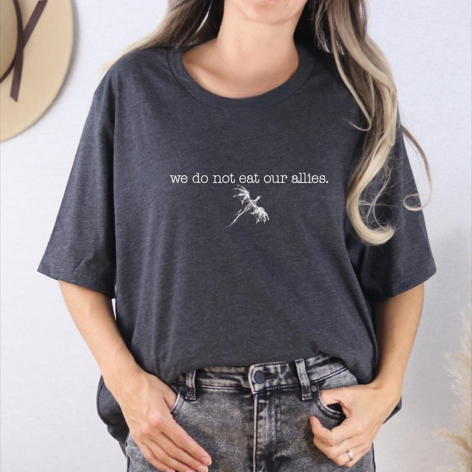 Fourth Wing -  We Do Not Eat Our Allies Tee, Comfort Colors Shirt, Fourth Wing Shirt, Dragon Woman Shirt, Book Lover Girl Shirt