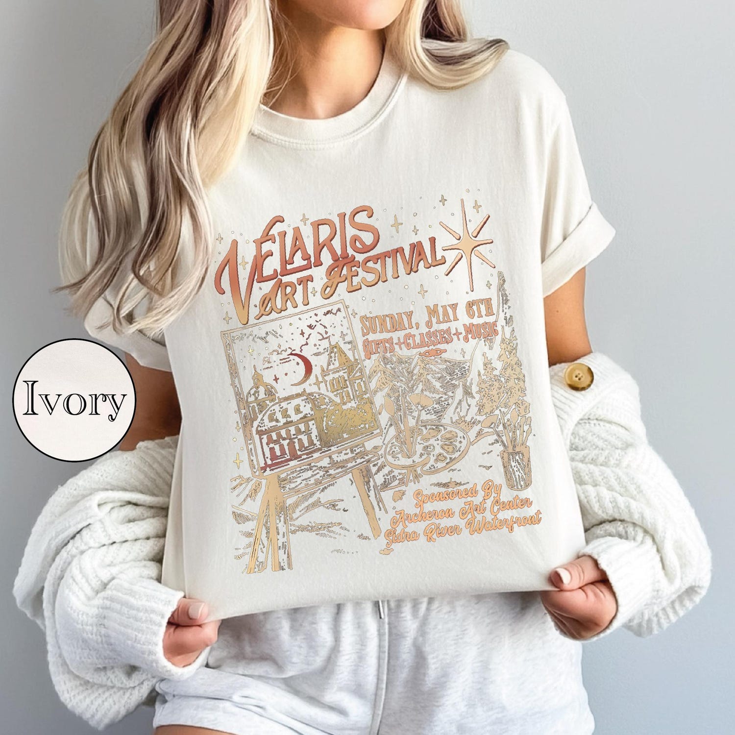 ACOTAR -  Velaris Art Festival Shirt, ACOTAR Shirt, Thorns and Roses Court of Dreams Tee, Bookish Gifts, Velaris City Of Starlight, Velaris Tshirt,