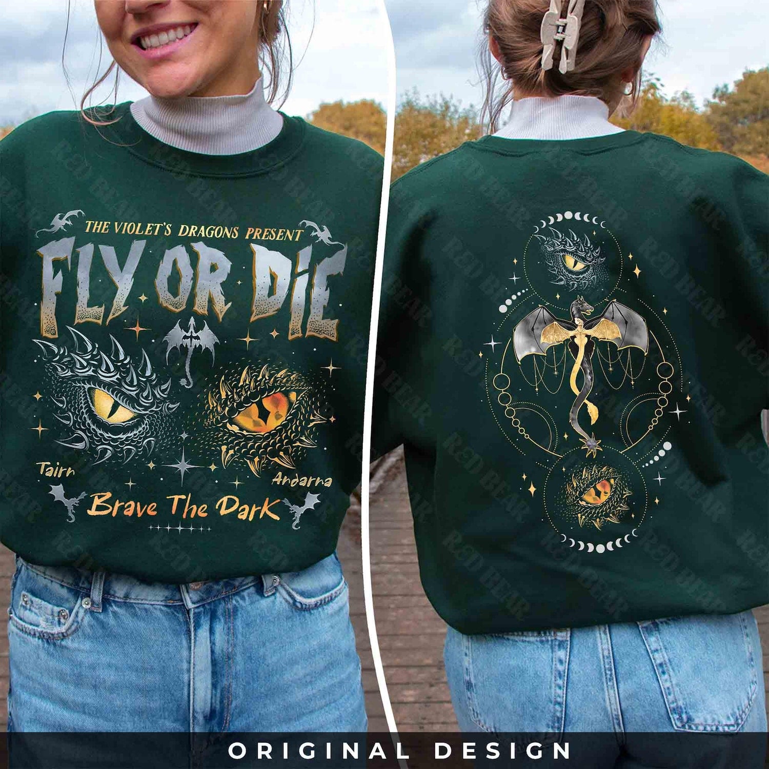 Fourth Wing -  Dragon Rider Shirt, Onyx Storm Brave The Dark Sweatshirt, Fly Or Die Fourth Wing Series Tee, Gift For Dragon Books Lover