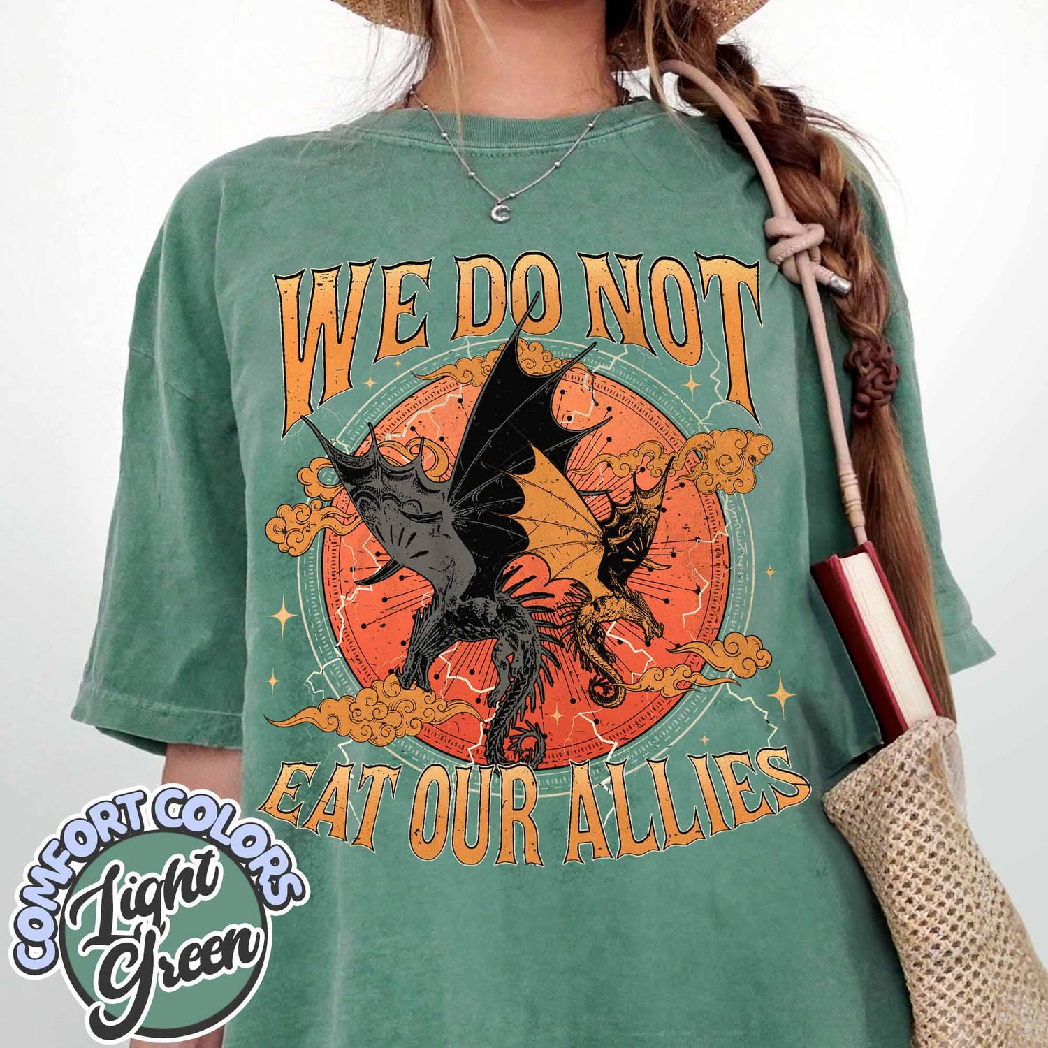 Fourth Wing -  We Do Not Eat Our Allies Comfort Colors Shirt, Fourth Wing Tee, Die or Fly Tee, Basgiath War College Tee, Book Lover Tee, Dragon Rider Tee