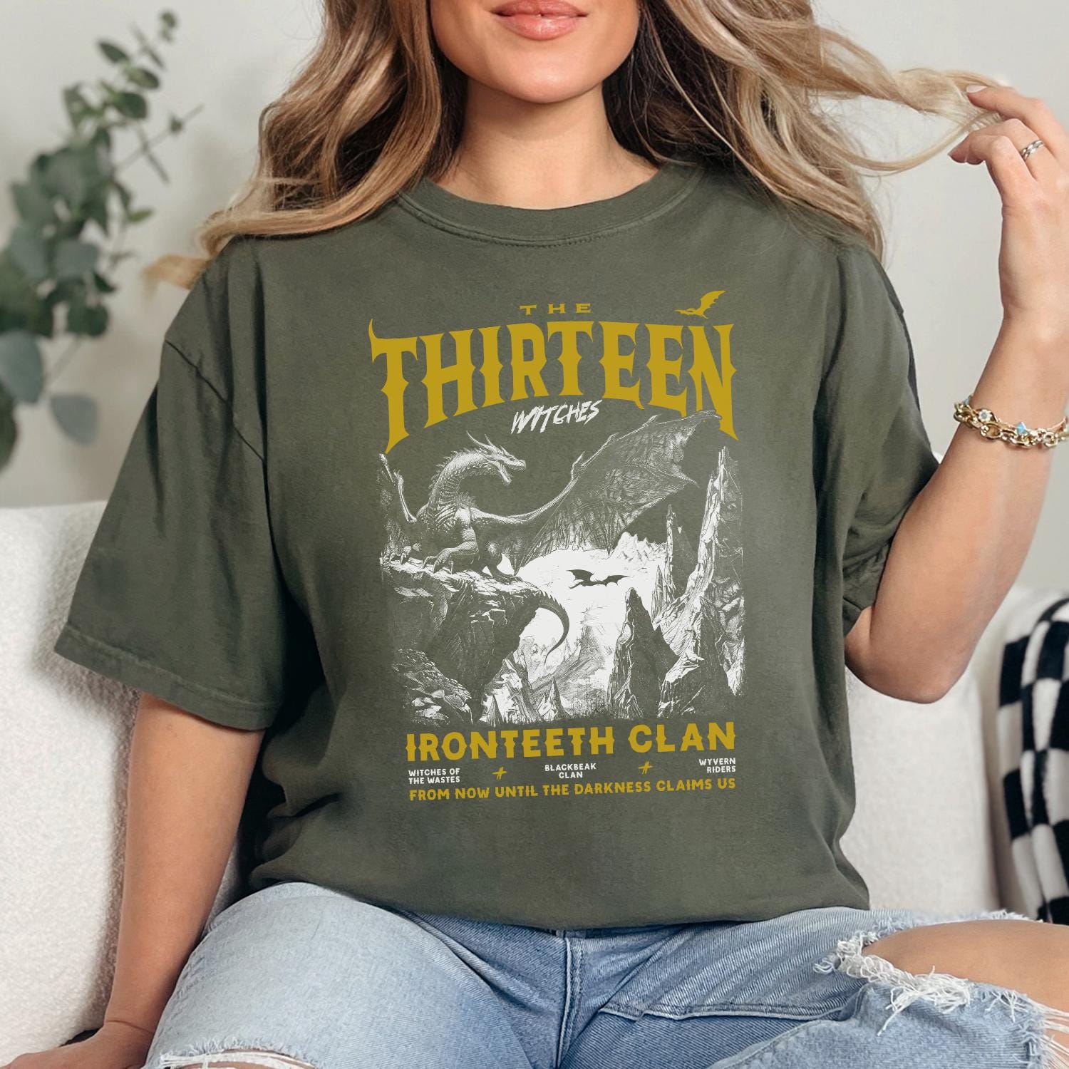 (TOG) -  The Thirteen Shirt, Throne Of Glass T-Shirt Manon Blackbeak Ironteeth Witches Dorian Haviliard SJM Merch Terrasen Bookish Shirt Booktok Tee