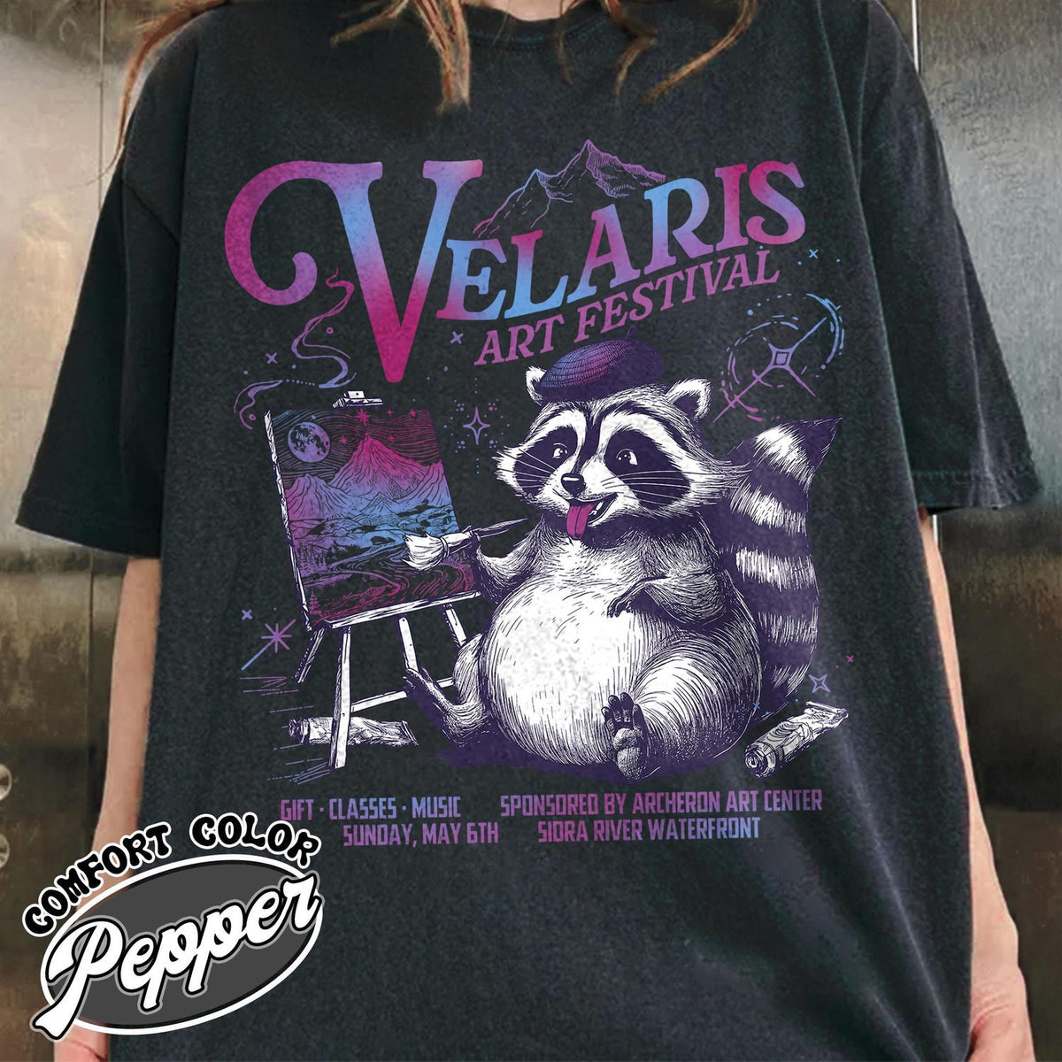 ACOTAR -  Velaris Art Festival Shirt,Velaris Acotar Shirt,Night Court,Feyre Archeron,Nesta,Rhysand,Raccoon Drawing Shirt,Bookish Shirt,Velaris Shirt