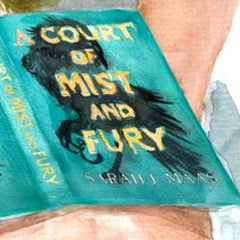 ACOTAR -  A Court of Mist and Fury book t-shirt | 100% cotton bookish t-shirt | printed from unique hand painted watercolor artwork by Olga Cree