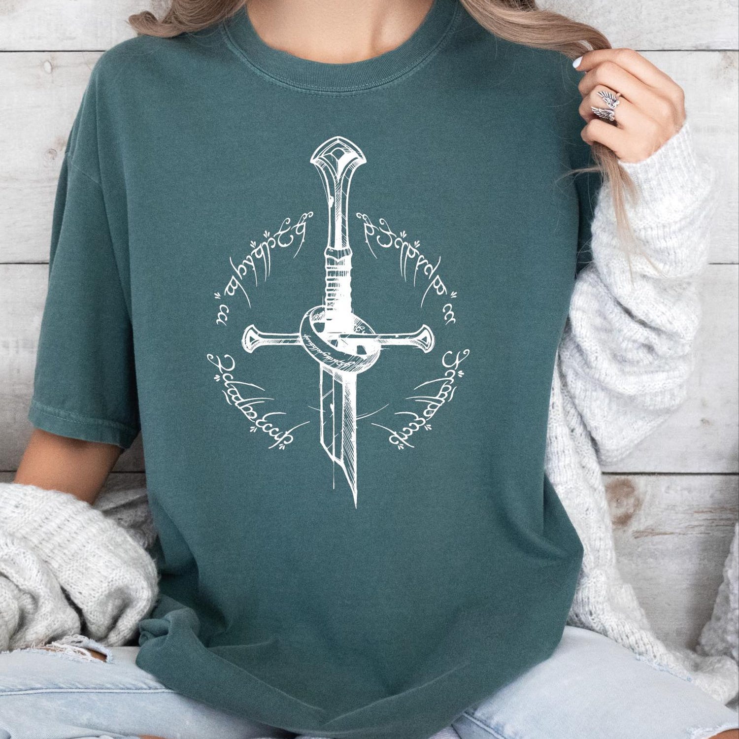 LOTR -  Tolkien Shirt, Narsil Broken Blade Shirt, Lotr Tee, Lotr Fan Nerdy Gift, Gifts for Book Lovers, Lotr Sword