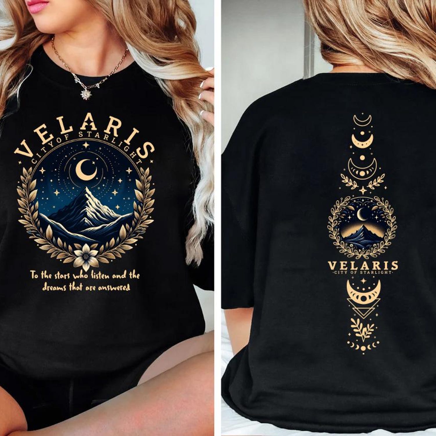 ACOTAR -  Velaris ACOTAR  Sweatshirt, Velaris City Of Starlight, The Night Court Shirt,SJM Merch Shirt,Court of Dreams,Rhysand,Cassian,horns and Roses