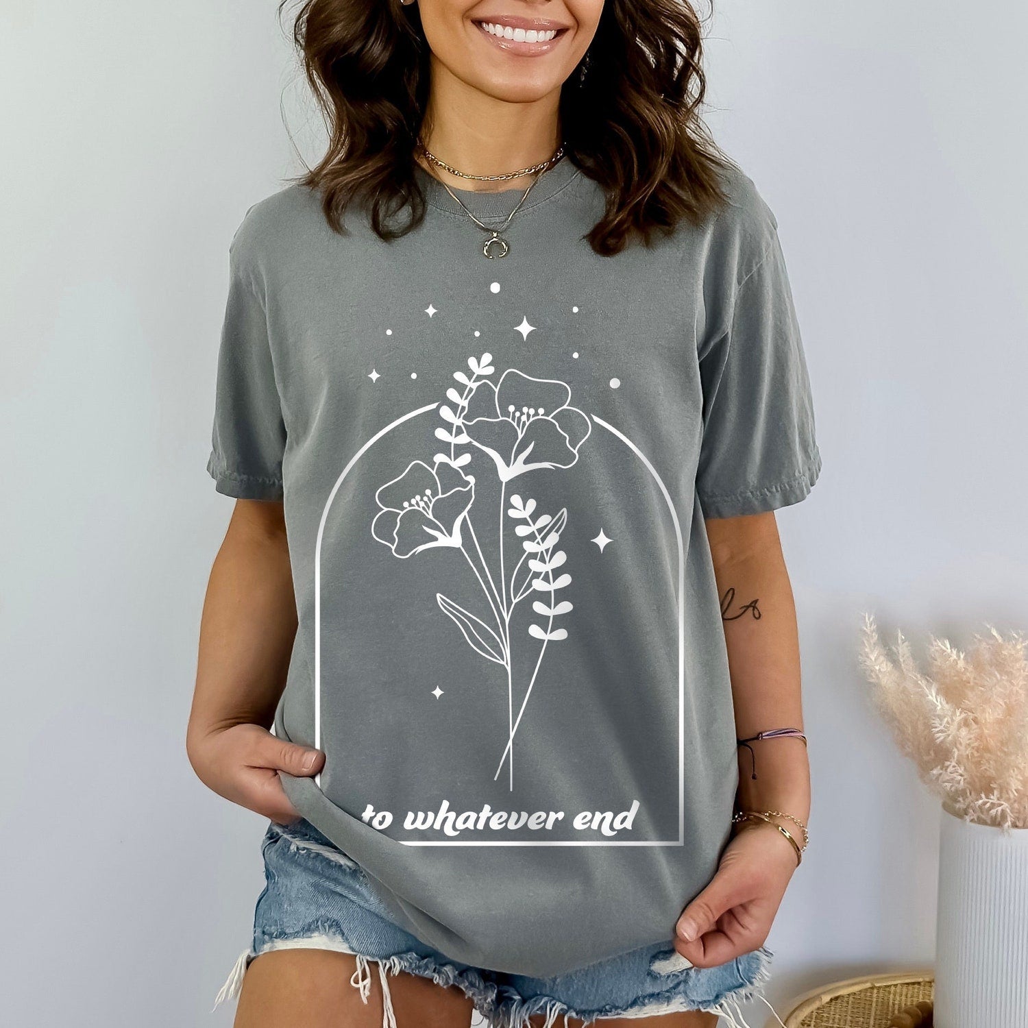 (TOG) -  Throne Of Glass Flower Tshirt, To Whatever End T-Shirt, City of Starlights, Velaris Comfort Colors� Shirt, SJM Licensed Bookish Shirt