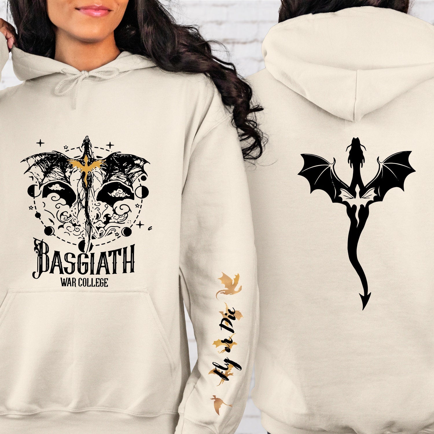 Fourth Wing -  Basgiath War College Sweatshirt, Fourth Wing Hoodie ,Dragon Rider, Violet Sorrengail,Xaden Riorson, Fly or Die,Riders Quadrant,Rebecca Yoros