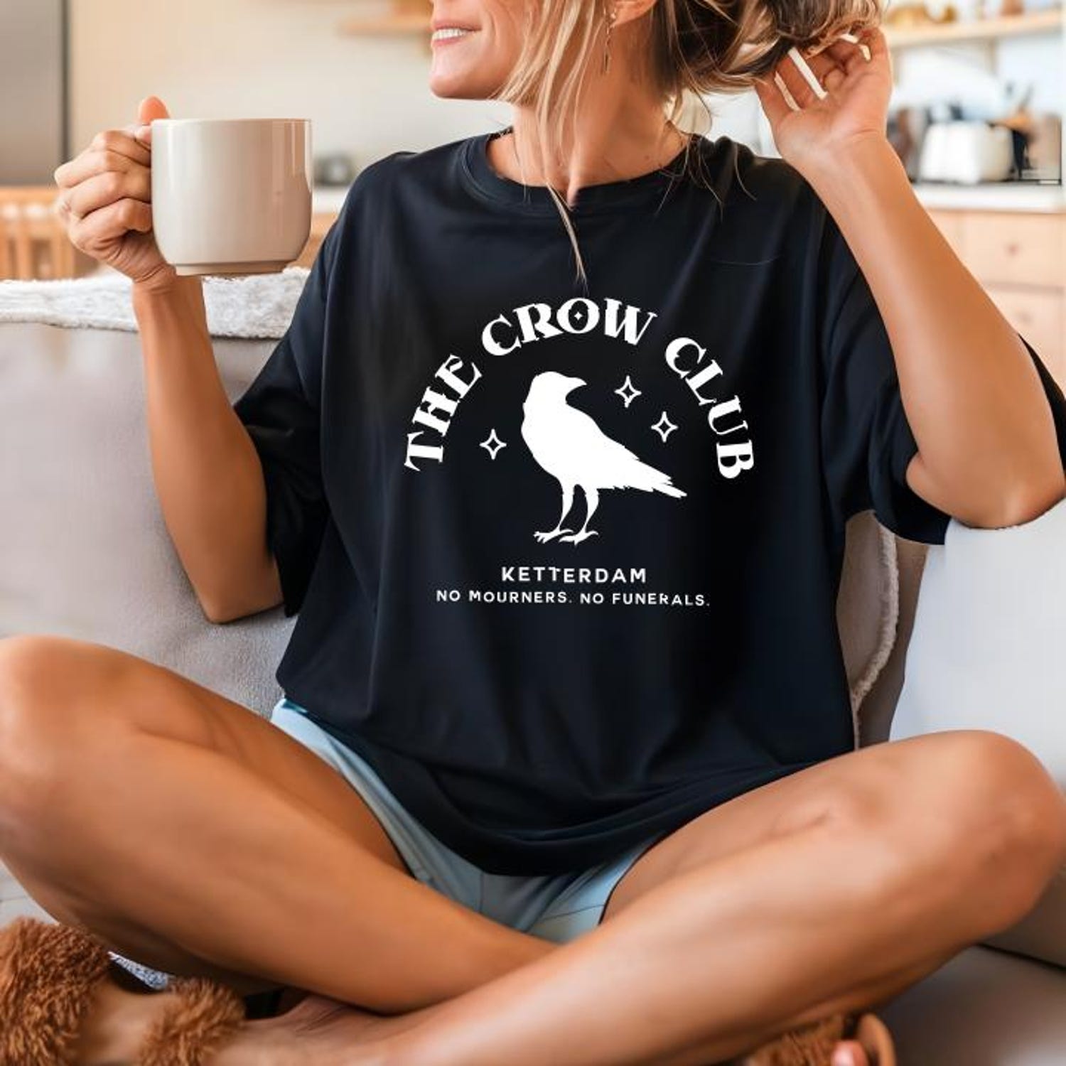 (SOC) -  Ketterdam Crow Club Comfort Colors Tshirt, Six of Crows Tee, Student Gift, Bookish Shirt, Romantasy Book, Fantasy Romance,BEL6