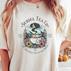 ACOTAR -  Suriel Tea Co Shirt, Velaris ACOTAR Tee, A Court of Thorns and Roses Merch, SJM-Inspired Bookish Gift, Fantasy Lover T-Shirt