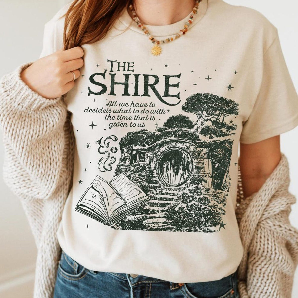 LOTR -  The Shire LOTR Shirt , Fantasy Book Lover Sweatshirt , Funny Second Breakfast Hoodie for Fans