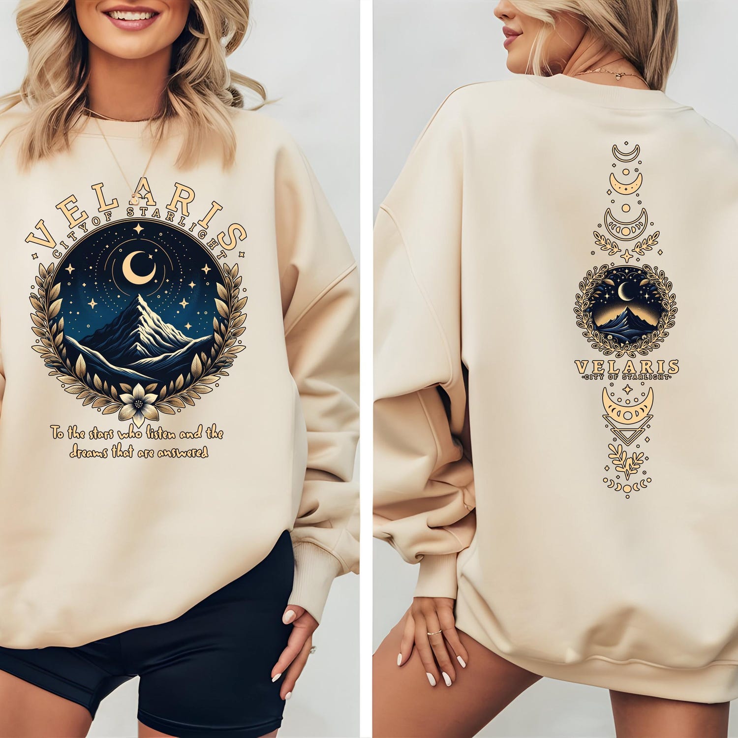 ACOTAR -  Velaris ACOTAR  Sweatshirt, Velaris City Of Starlight, The Night Court Shirt,SJM Merch Shirt,Court of Dreams,Rhysand,Cassian,horns and Roses