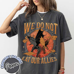 Fourth Wing -  We Do Not Eat Our Allies Comfort Colors Shirt, Fourth Wing Tee, Die or Fly Tee, Basgiath War College Tee, Book Lover Tee, Dragon Rider Tee