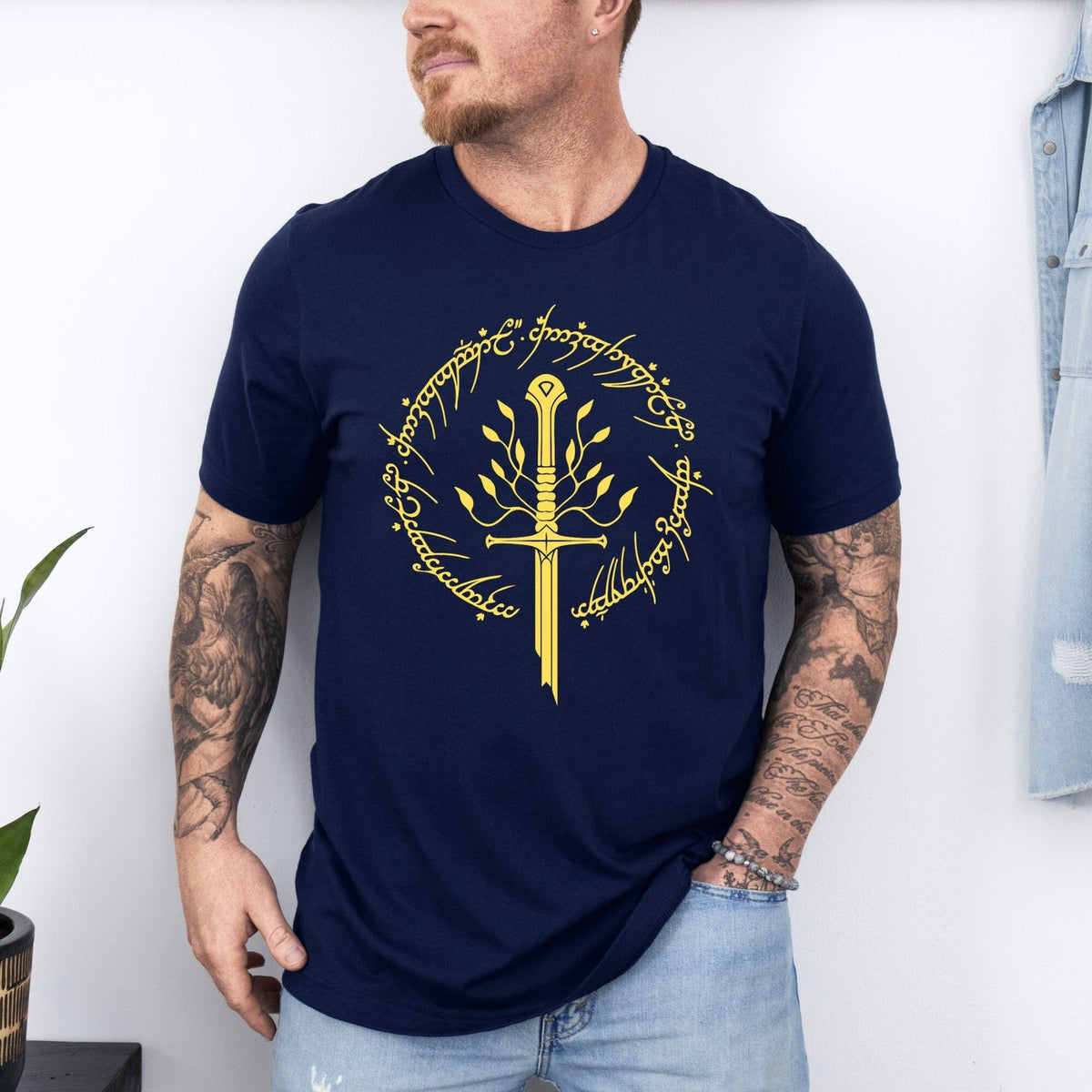 LOTR -  Tolkien T-Shirt, Narsil Broken Blade Tee, LOTR Unisex Shirt, Lord of the Rings, LOTR FAN Nerdy Gift,  Gifts for Book Lovers,Elven Tree Shirt