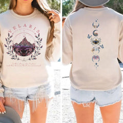 ACOTAR -  Velaris City Of Starlight Two-Sided Sweatshirt, The Night Court Sweater, Acotar Velaris Sweatshirt, Court of Dreams, Velaris Bookish, LT172